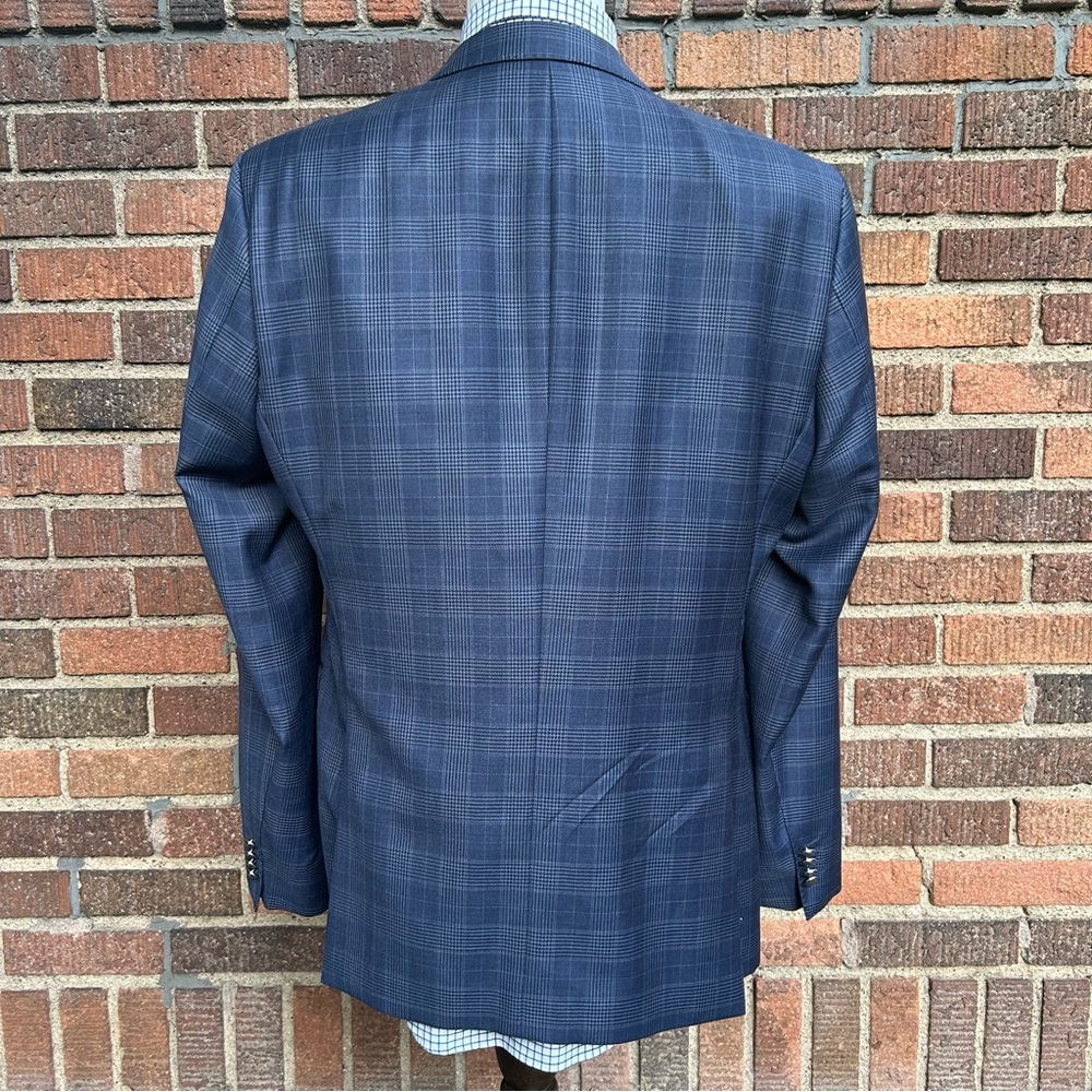 Hugo Boss Recent Wool Silver Buttons Blazer 42R Blue - Picture 3 of 13